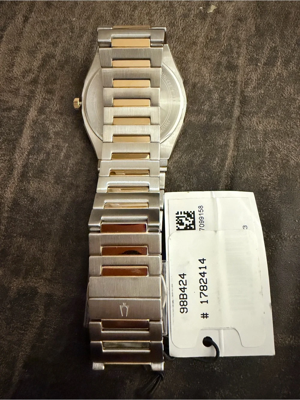 Bulova Two-Tone Silver and Gold Men’s Stainless Steel Watch